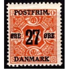 27-øres provisorier på avisportomærker. Postfrisk.